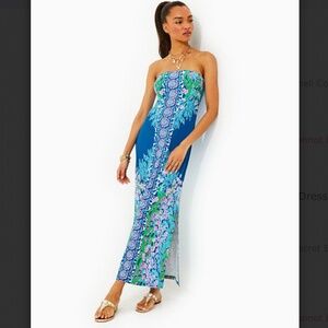 Lilly Pulitzer Noa Strapless Maxi Dress Size 10
